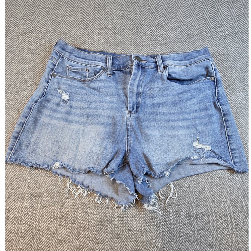 BlankNYC The Essex Classic Cut-Off Distressed Denim Shorts Light Wash 31 82M8144